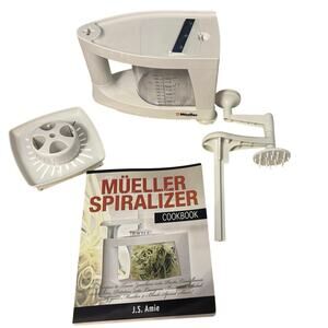 Mueller Austria Spiralizer Vegetable Slicer Container Cookbook & Slicing Blade